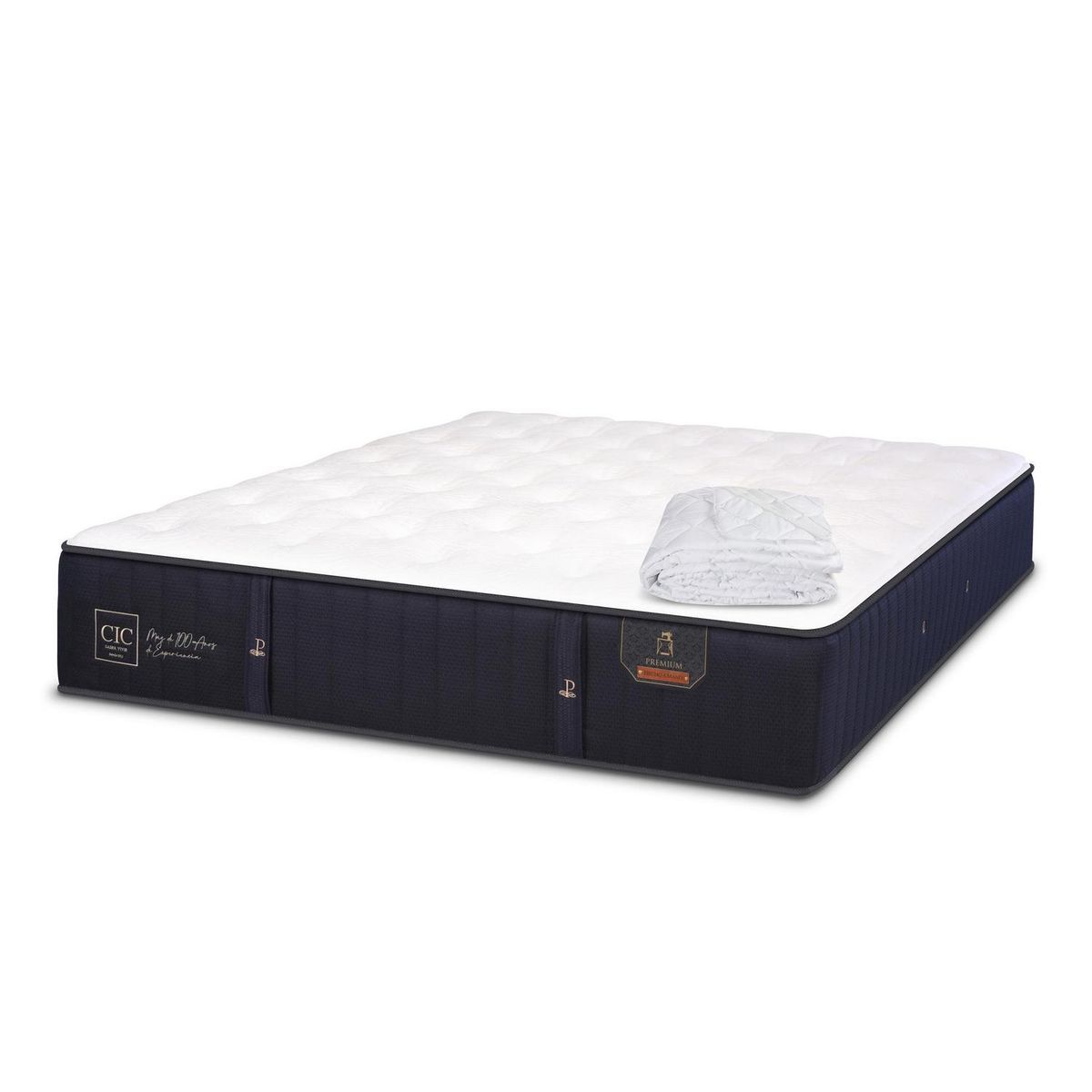 CIC - Colchón premium 2 plazas + cubrecolchón