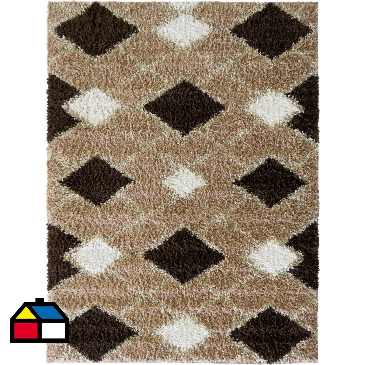 IDETEX - Alfombra Shaggy 150x200 cm Polipropileno Café