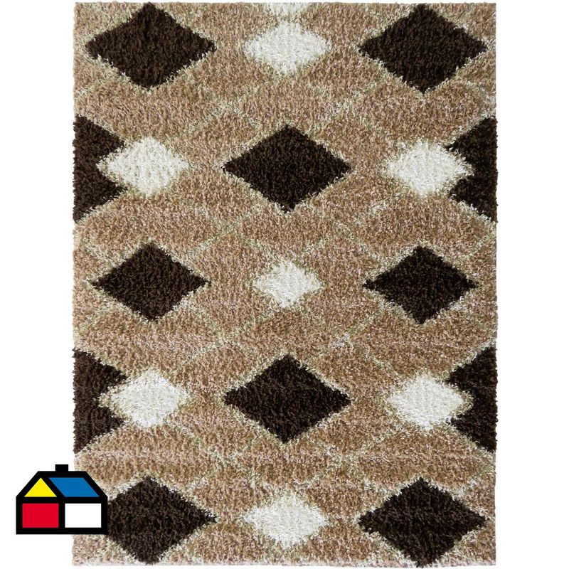 IDETEX - Alfombra Shaggy 150x200 cm Café
