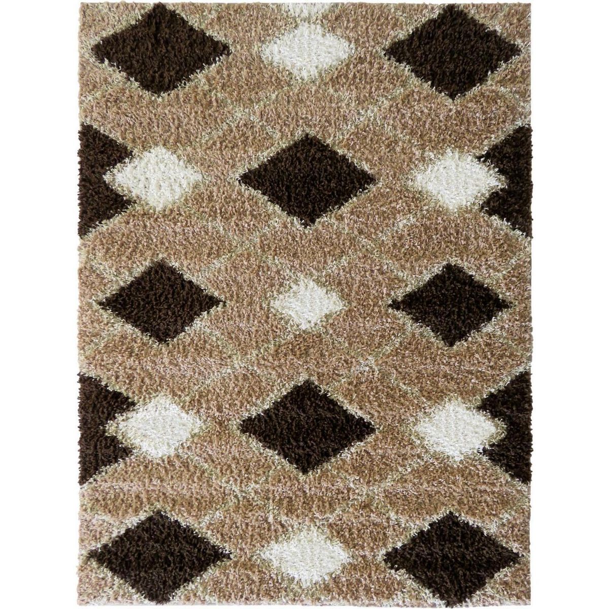 IDETEX - Alfombra Shaggy 150x200 cm Polipropileno Café