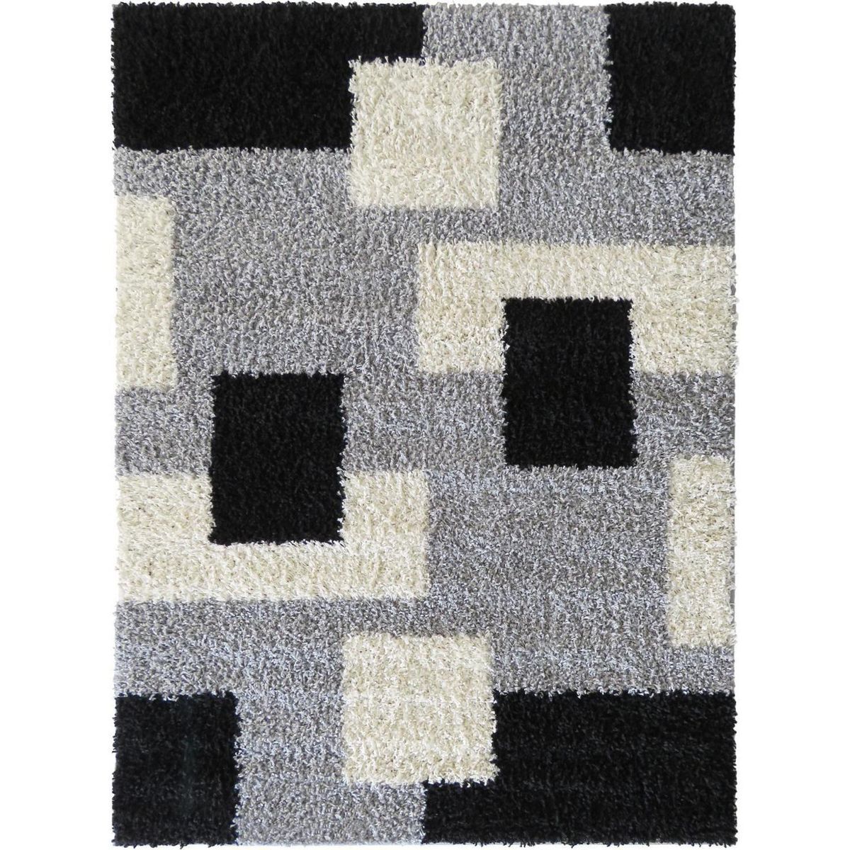 IDETEX - Alfombra Shaggy 150x200 cm Polipropileno Gris