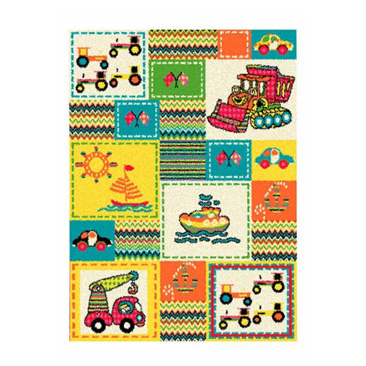 IDETEX - Alfombra Infantil 100x133 cm Polipropileno Multicolor