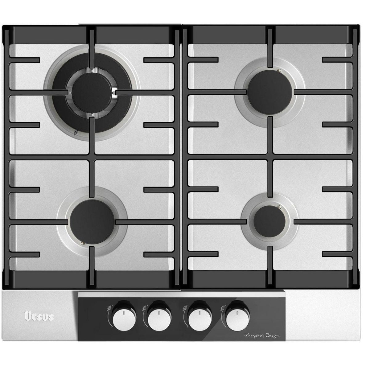 URSUS TROTTER - Encimera Gas Licuado 4 Platos Gris Avantgarde GS-60T GL