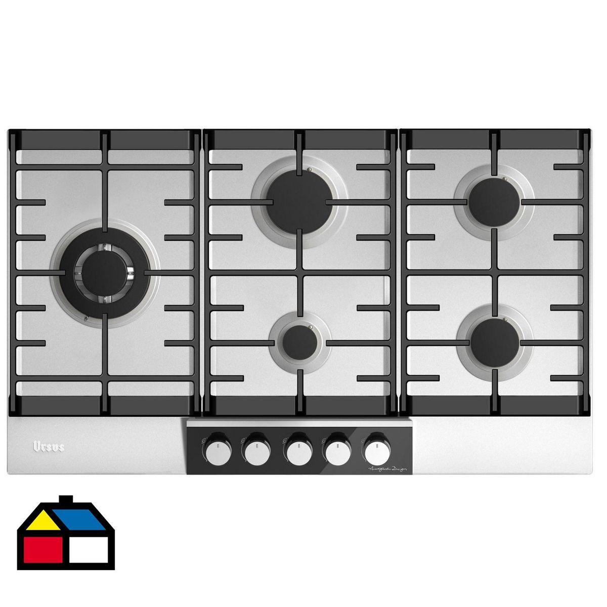 URSUS TROTTER - Encimera Gas Licuado 5 Platos Gris Avantgarde GLS-90T GL