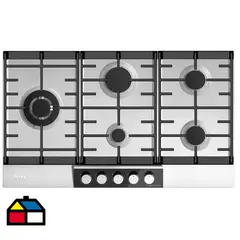 URSUS TROTTER - Encimera Gas Licuado 5 Platos Gris Avantgarde GLS-90T GL