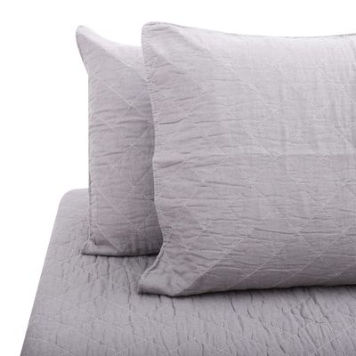 Imagen 2 del producto Qullt Cubrecama 2 plazas Hebra Gris