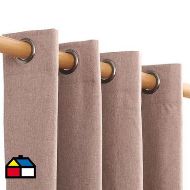 Cortina blackout 135x230 cm texture caf