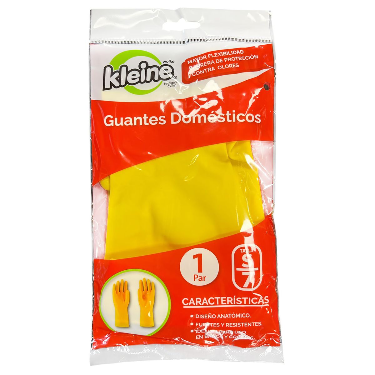 KLEINE WOLKE - Guantes Domésticos Kleine Wolke Amarillo Talla S Protección Limpieza