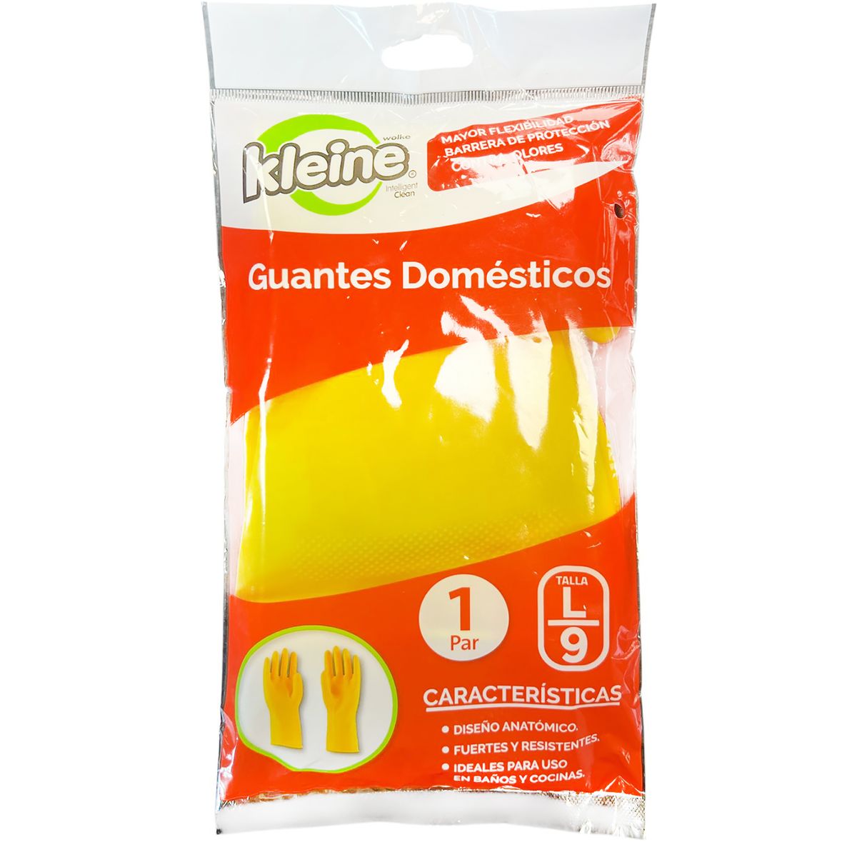KLEINE WOLKE - Guantes Domésticos Kleine Wolke Talla L Amarillo Pack de 2 Unidades