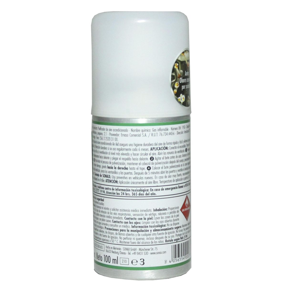 SONAX - Limpia Aire Acondicionado Sonax Inoloro 100 ml Automotriz