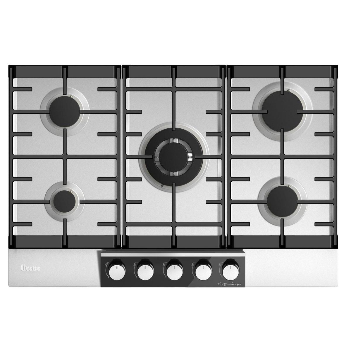 URSUS TROTTER - Encimera Gas Natural 5 Platos Gris Avantgarde GS-75T GN