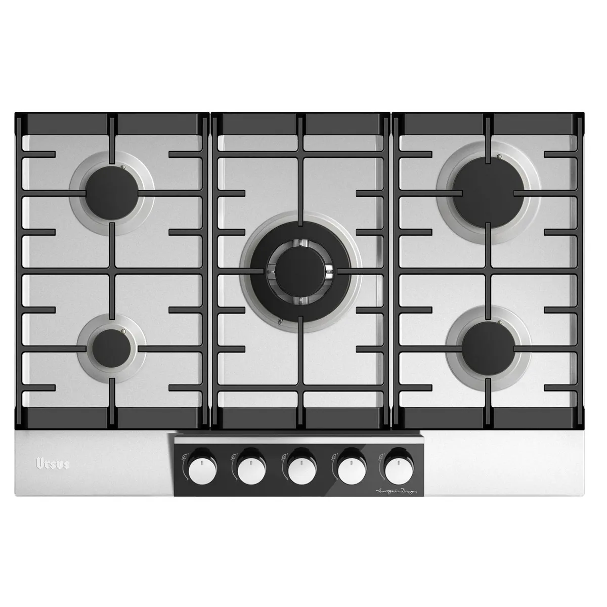 URSUS TROTTER - Encimera Gas Licuado 5 Platos Gris Avantgarde GS-75T GL