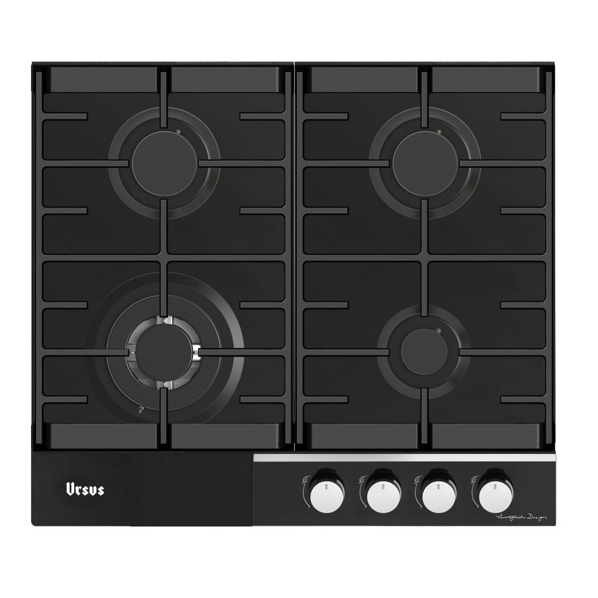 URSUS TROTTER - Encimera Gas Natural 4 Platos Negro Avantgarde GG-60T GN