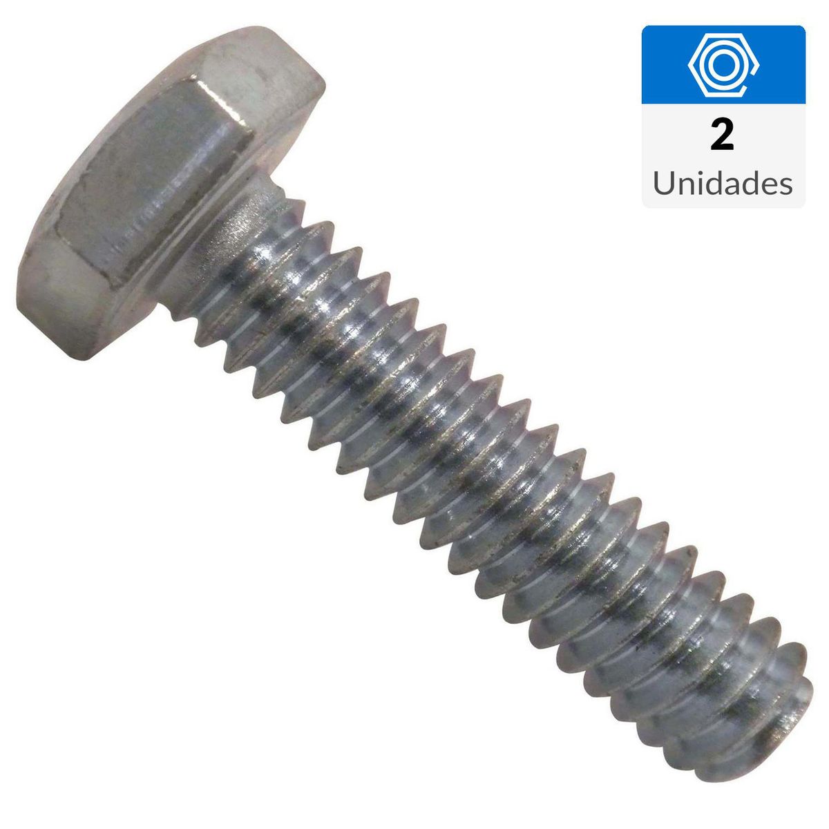 FIXSER - Perno Hexagonal G2 3/8" x 1" zincado bronce 2 unidades