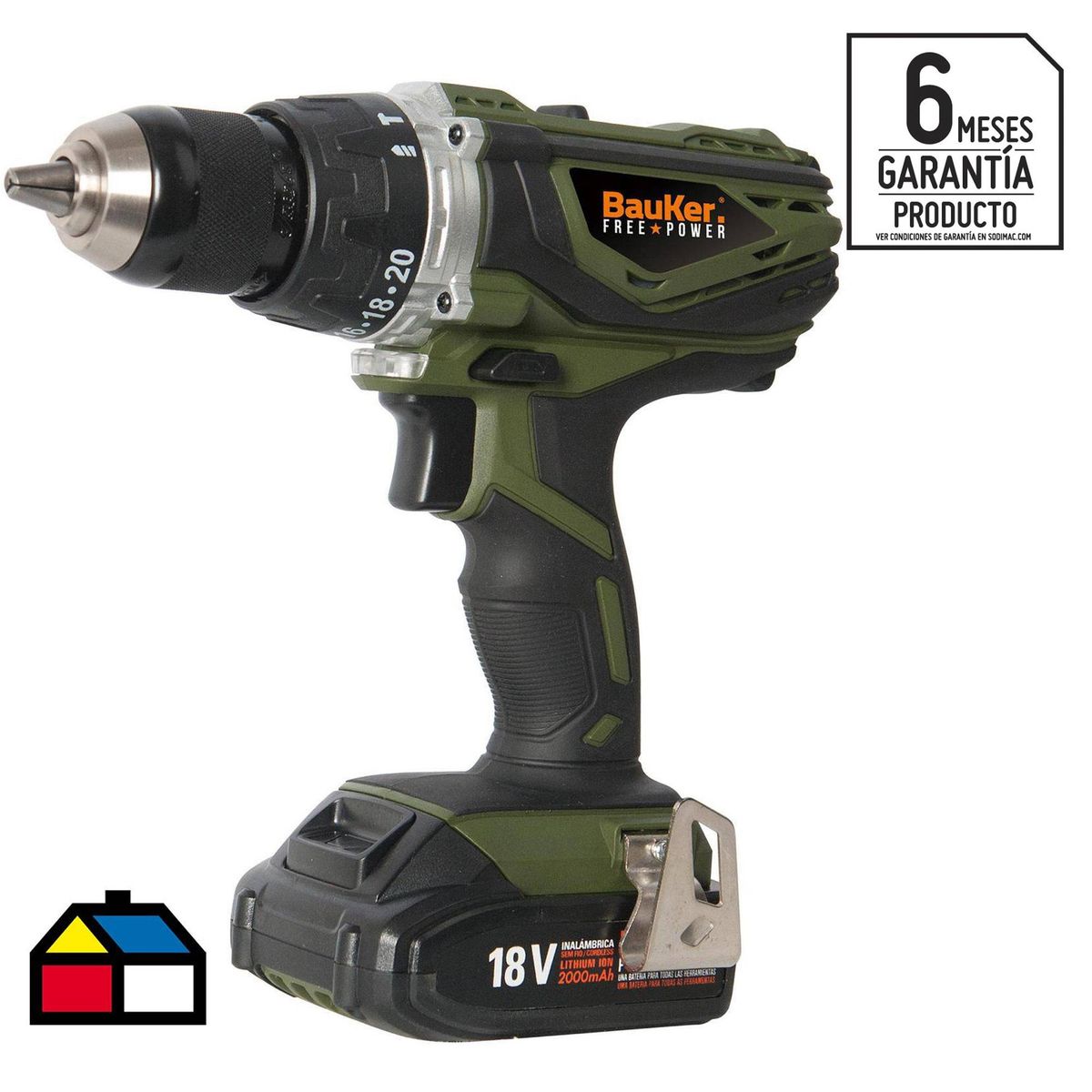 BAUKER - Taladro Inal Percutor 18 V Bauker