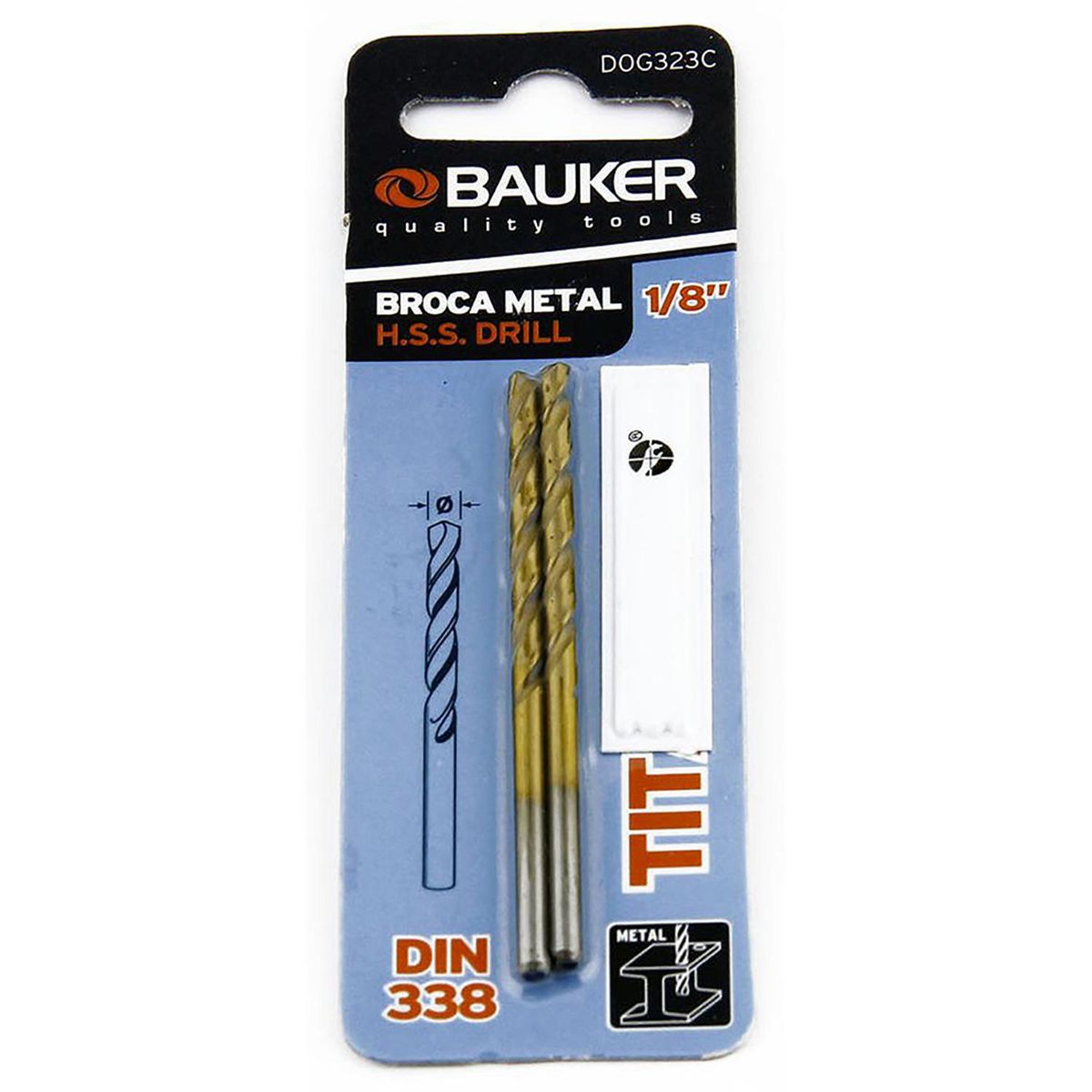 BAUKER - Set 2 Brocas HSS 1/8" Bauker