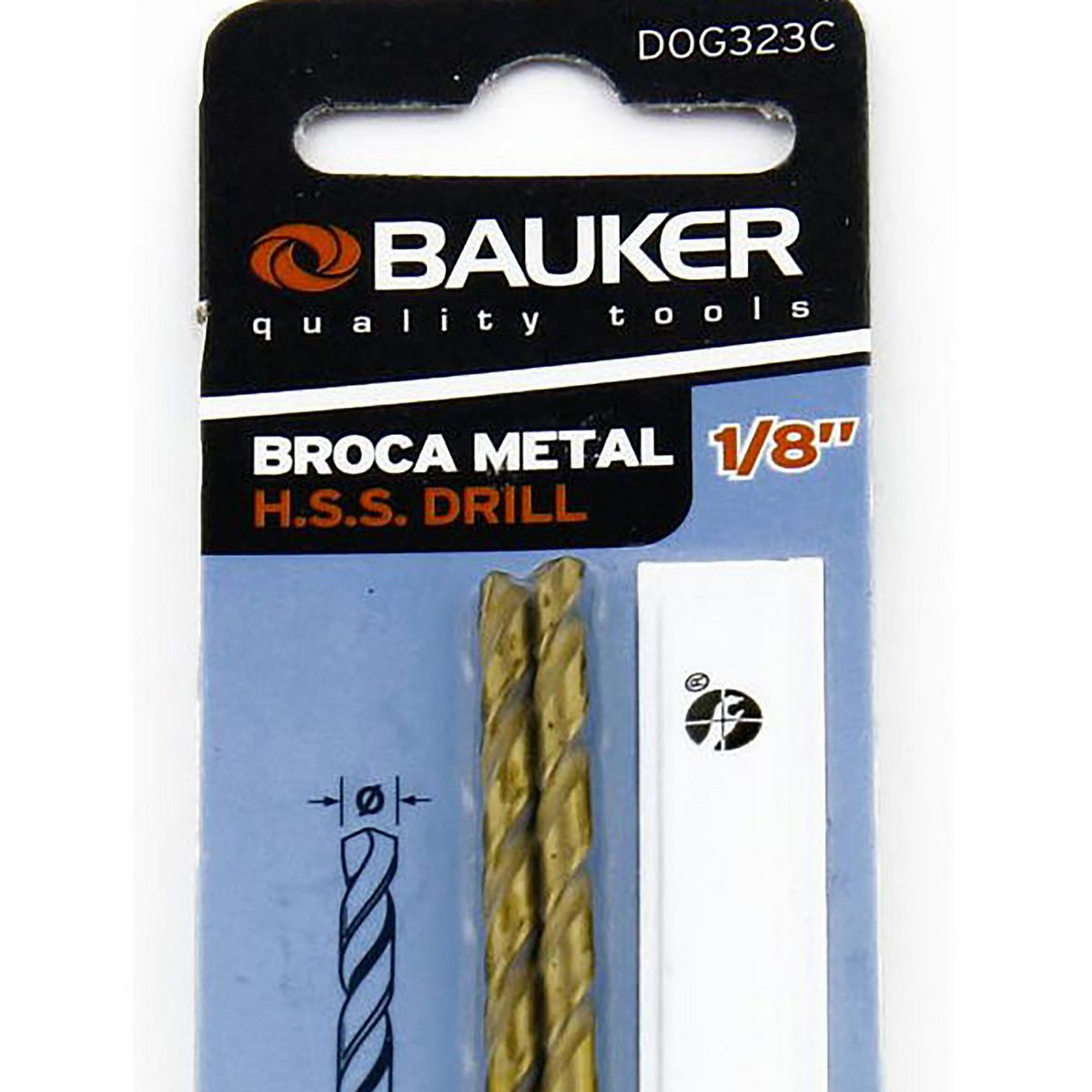 BAUKER - Set 2 Brocas HSS 1/8" Bauker