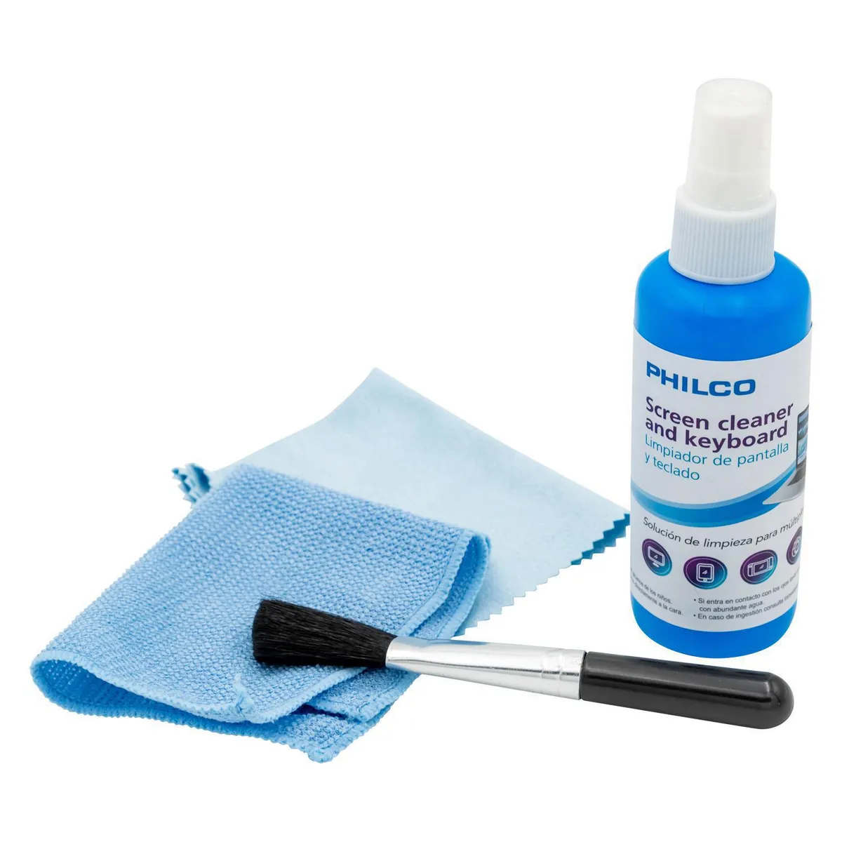 PHILCO - Set de limpieza para pantallas 4 en 1