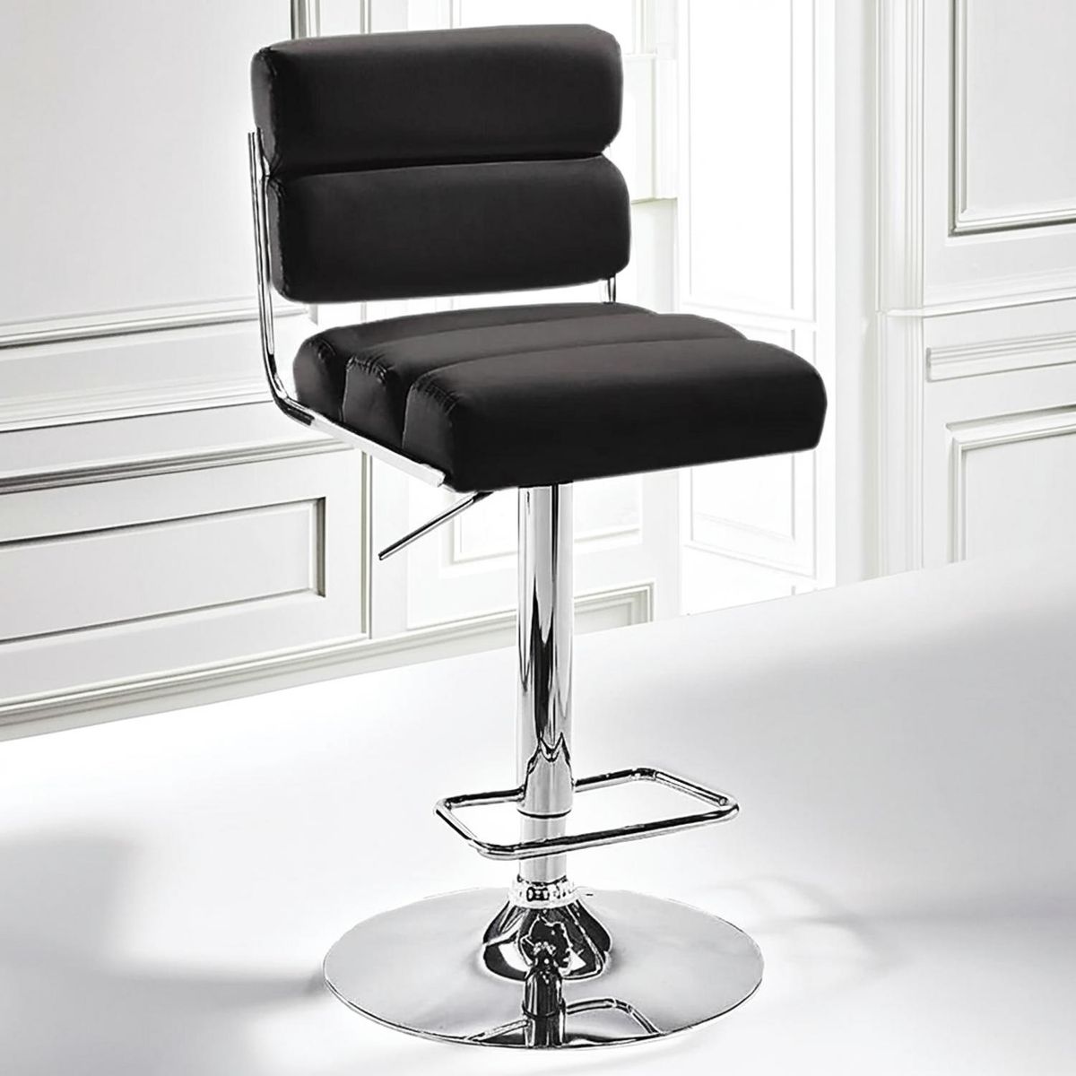 JUST HOME COLLECTION - Silla Bar Ibiza Negro 107x53.5x39 cm