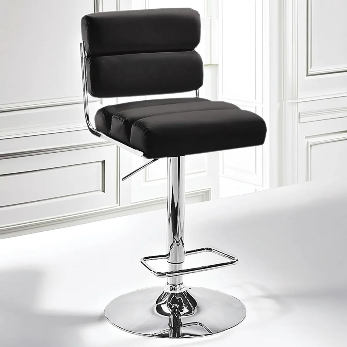 JUST HOME COLLECTION - Silla Bar Ibiza Negro 107x53.5x39 cm