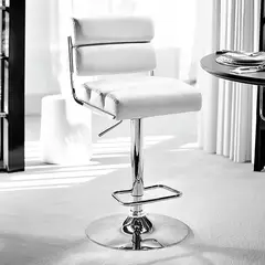 JUST HOME COLLECTION - Silla Bar Ibiza Blanco 107x53.5x39 cm