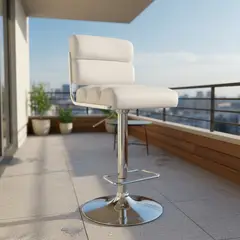 JUST HOME COLLECTION - Silla Bar Ibiza Blanco 107x53.5x39 cm