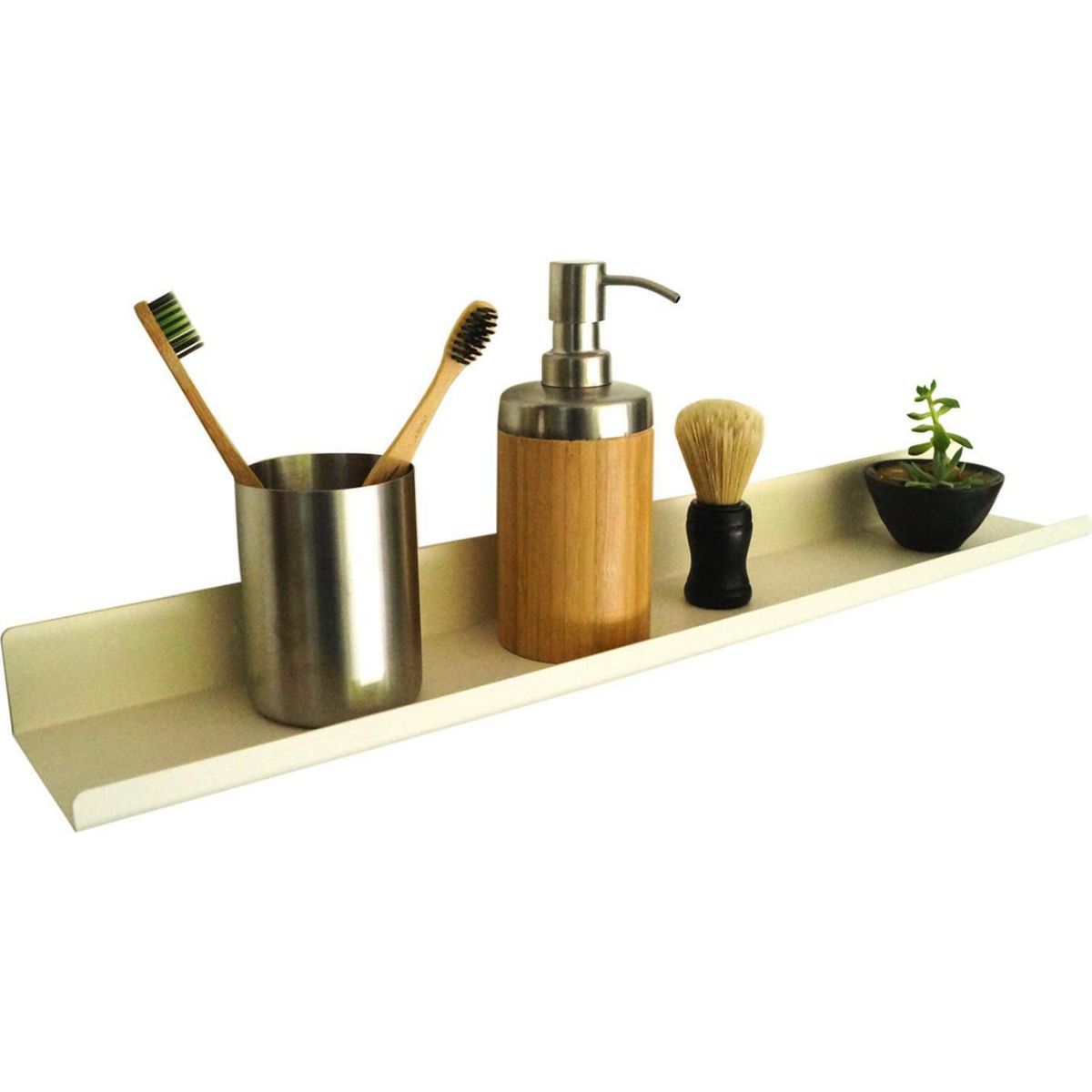 DUCASSE - Repisa Spezia Acero 1 Nivel(es) 59.2x4.5x9.5 cm Blanco