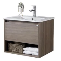 Mueble vanitorio Queen 71x46,5x50 cm Chocolate con lavamanos