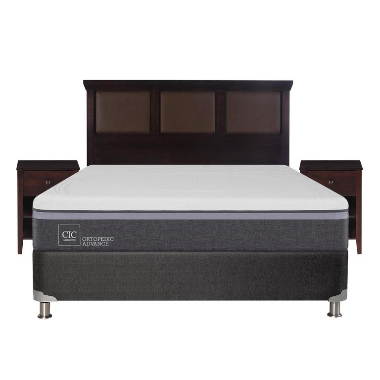 Box Spring Ortopedic Advance B5 Bk 2 Plazas + Muebles