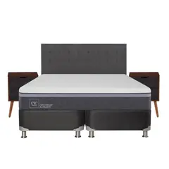 CIC - Box Spring Ortopedic Advance B5 Black King + Muebles