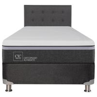 Box Spring Ortopedic Advance B5 Black 1.5 Plazas + Respaldo