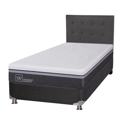 Imagen 2 del producto Box Spring Ortopedic Advance B5 Black 1.5 Plazas + Respaldo