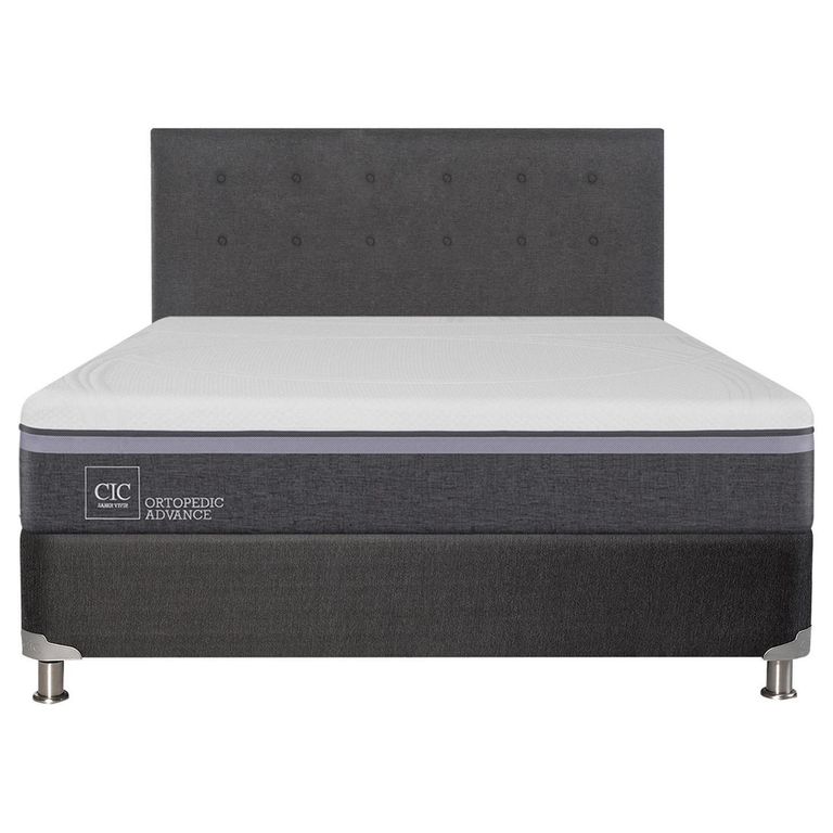 CIC Box Spring Ortopedic Advance B5 Black 2 Plazas + Respaldo