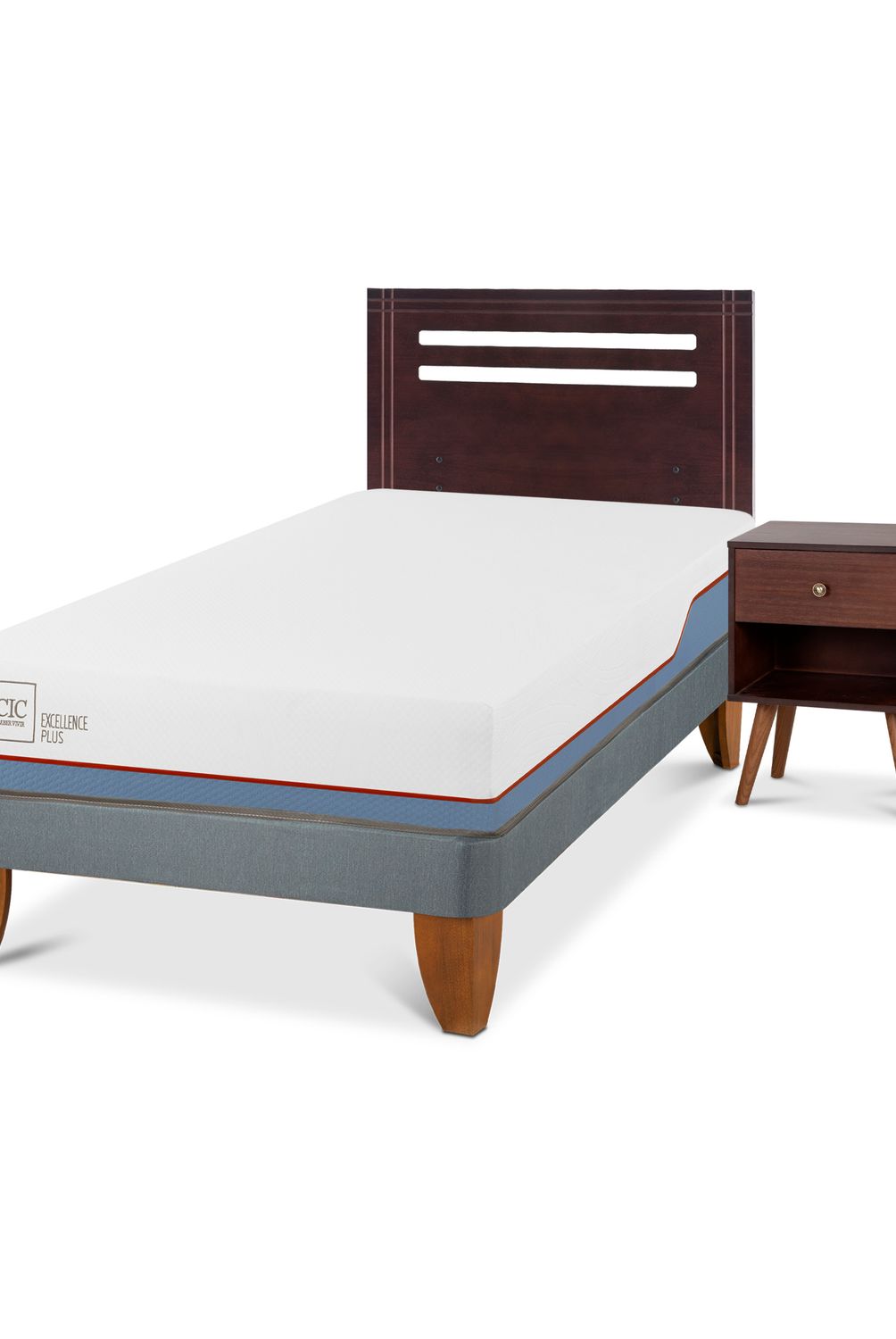 CIC - Cama europea excellence plus 1.5 plazas + muebles