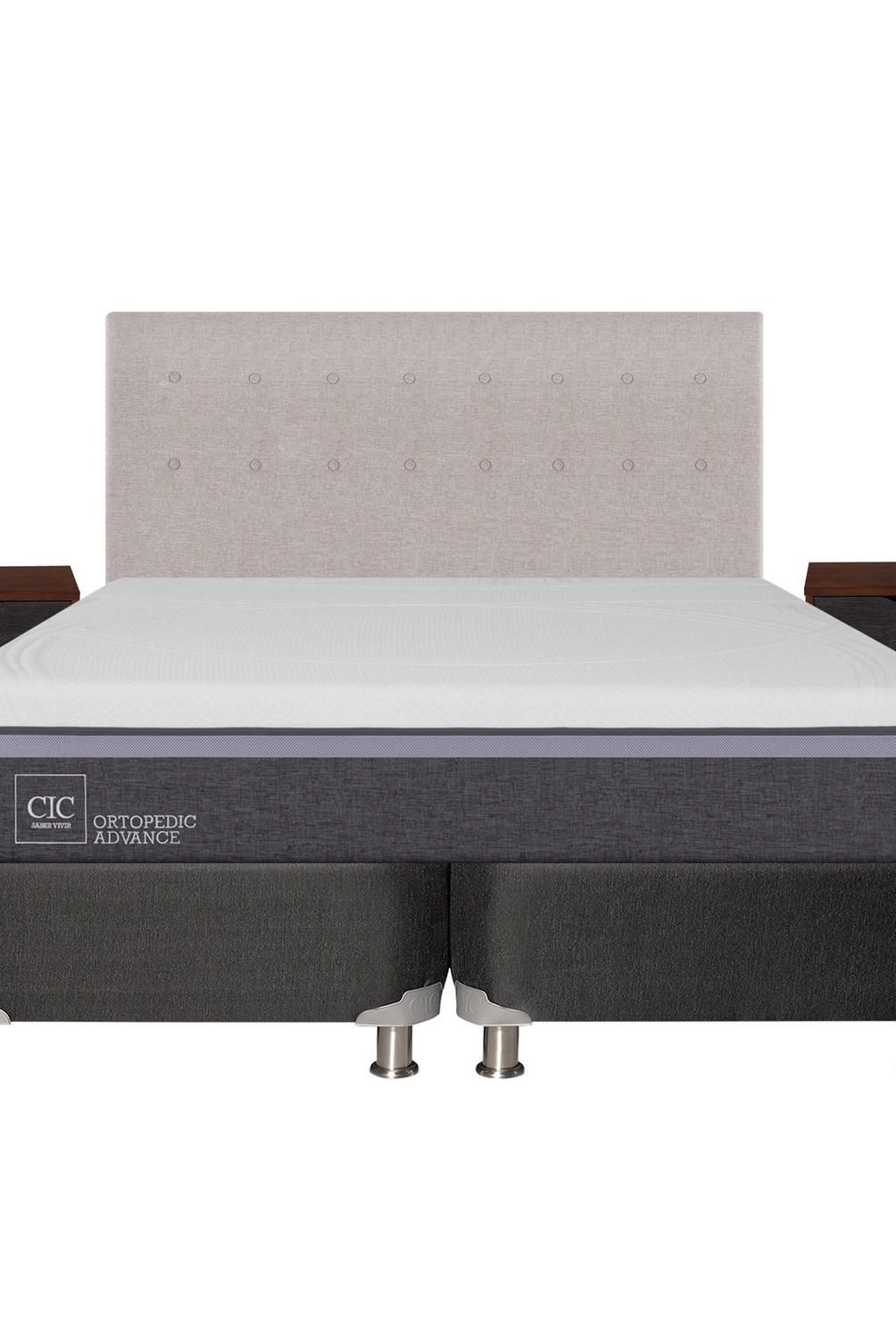 CIC - Box spring ortopedic advance b5 black king + muebles