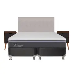 CIC - Box Spring Ortopedic Advance B5 Black King + Muebles