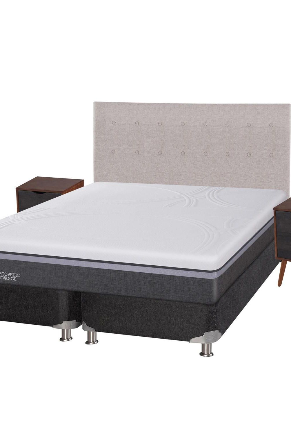 CIC - Box spring ortopedic advance b5 black king + muebles