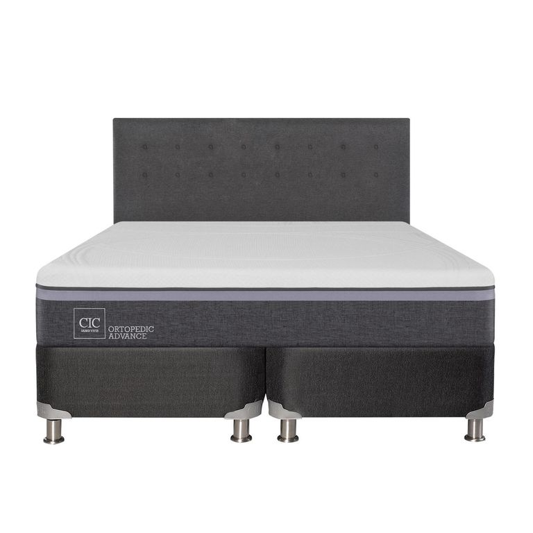 Box Spring Ortopedic Advance B5 Black King + Respaldo