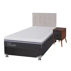 CIC - Box spring ortopedic advance b5 black 1.5 plazas + muebles