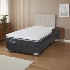 CIC - Box Spring Ortopedic Advance B5 Black 1.5 Plazas + Muebles