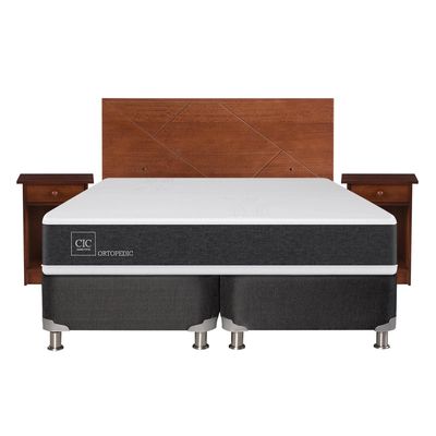 Imagen 2 del producto Box Spring New Ortopedic B5 Black 2 Plazas + Muebles