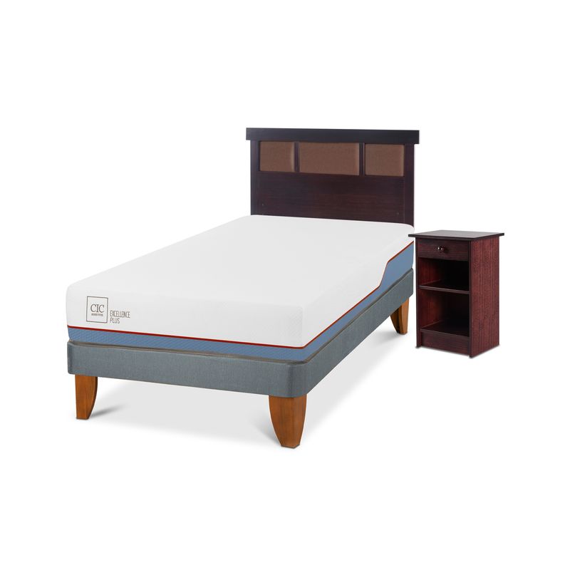CIC - Cama europea excellence plus 1.5 plazas + muebles