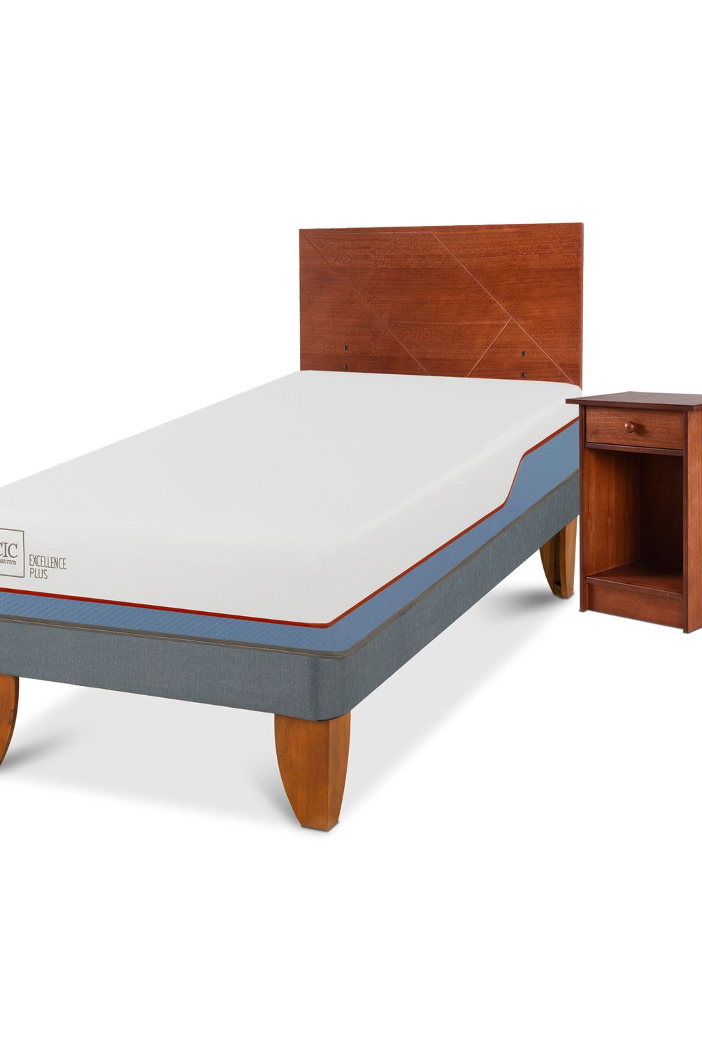 CIC - Cama europea excellence plus 1 plazas + muebles