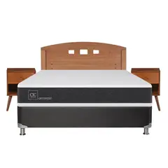 CIC - Box Spring New Ortopedic B5 Black 2 Plazas + Muebles
