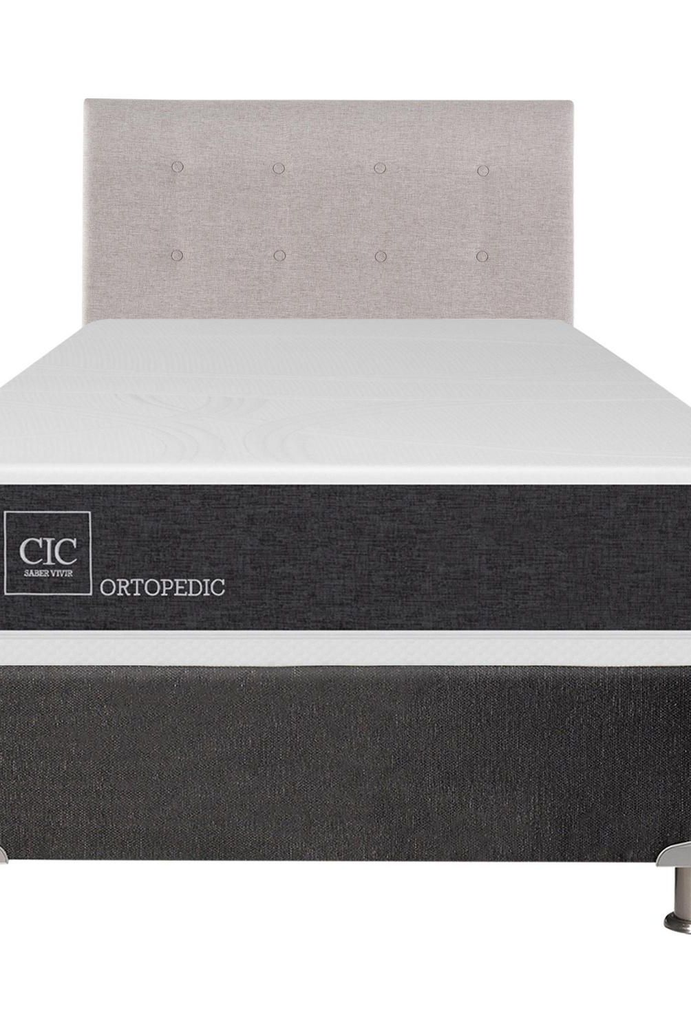 CIC - Box spring new ortopedic b5 black 1.5p respaldo