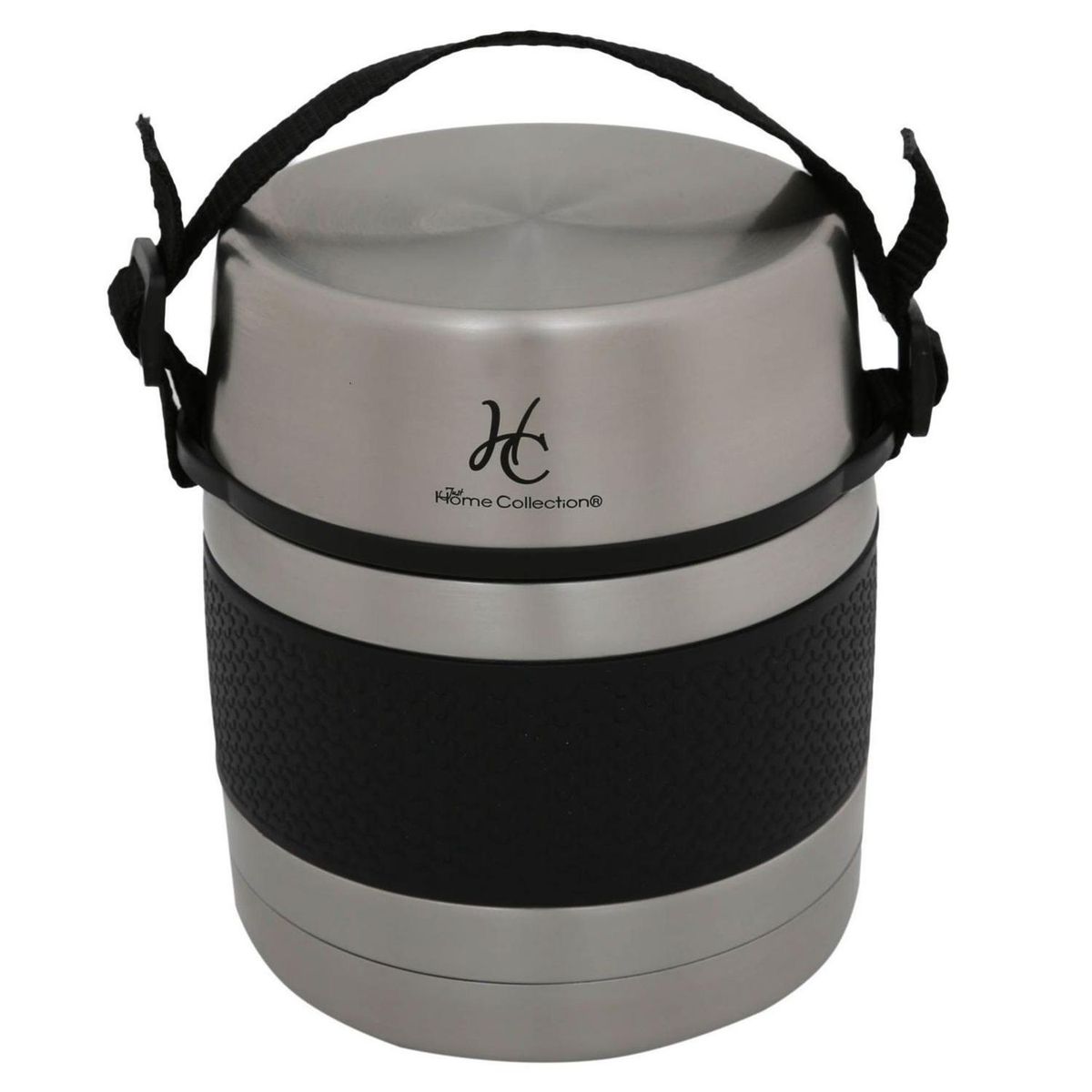 JUST HOME COLLECTION - Termo para Comida 700 ml Plateado/ Negro