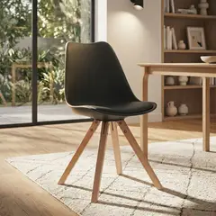 JUST HOME COLLECTION - Silla Cooper Negro 85x48.5x57.5 cm