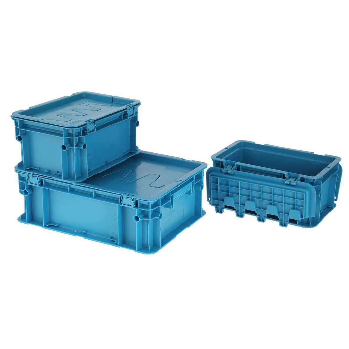 AUTORODEC - Pack 3 Cajas Modulares 30x15x40 cm 23 l Azul