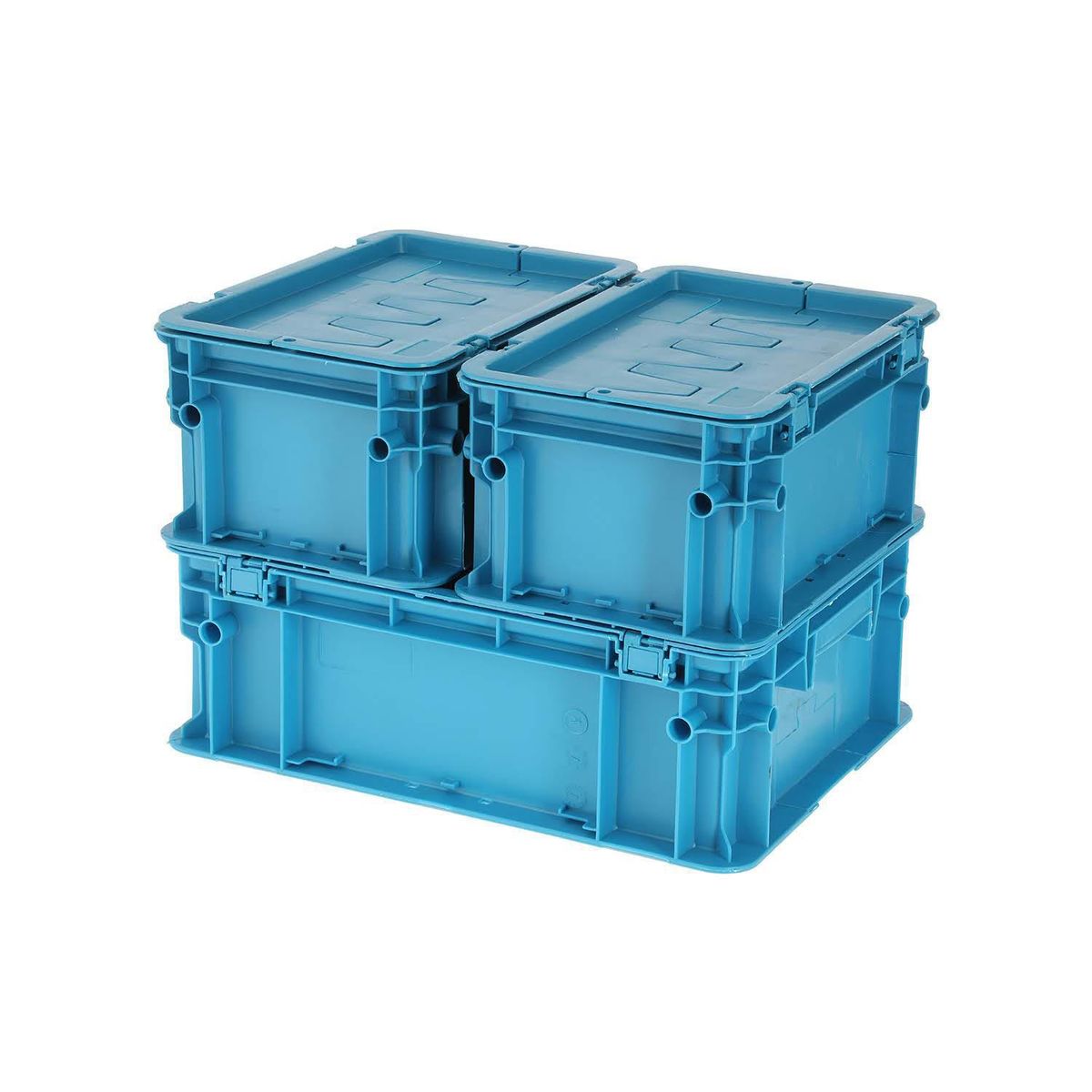 AUTORODEC - Pack 3 Cajas Modulares 30x15x40 cm 23 l Azul