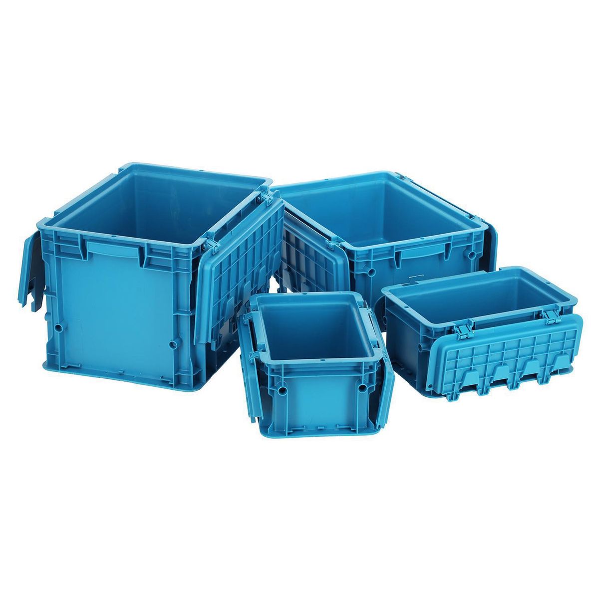 AUTORODEC - Pack 4 Cajas Modulares 40x60x40 cm 47 cm3 Azul